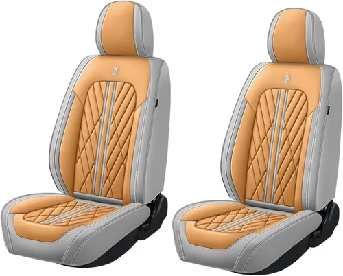 Miniatura 30 de Juego de fundas de asiento de automóvil de cuero nappa impermeables y transpirables de ajuste universal, cojín protector para vehículo automotriz