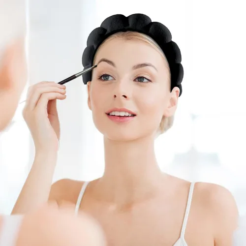Miniatura 6 de WSICSE Diadema de spa para lavar la cara, diademas para el cuidado de la piel hinchadas acolchadas para mantener el cabello seco, regalo esencial