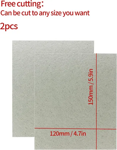 Miniatura 2 de 2 fundas de guía de ondas, hoja de mica universal para horno de microondas, corte libre según el tamaño requerido, 5.906 x 4.724 in