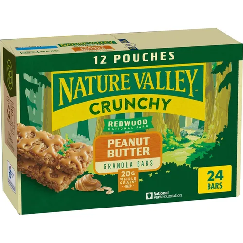 Miniatura 10 de Nature Valley - Barras de granola crujientes, mantequilla de maní, 12 unidades, 8.94 onzas (6 sobres)