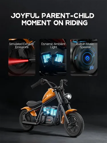 Miniatura 5 de HYPER GOGO Cruiser 12 Plus - Motocicleta para Niños (SMALT Blue)