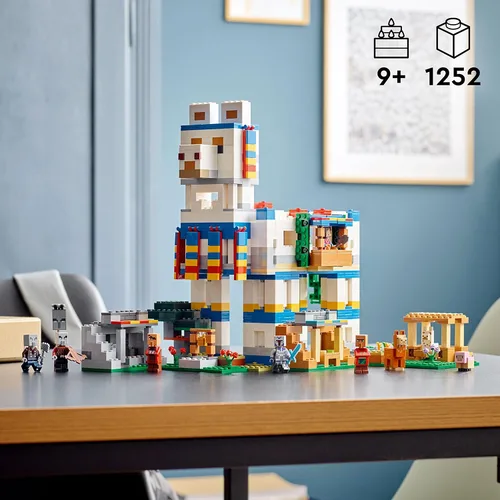 Miniatura 2 de LEGO Minecraft The Llama Village Farm House Toy Building Set 21188, idea de regalo de Minecraft para niños, niñas a partir de 9 años, crea una aldea