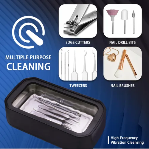Miniatura 2 de Pinkiou Máquina de limpieza de herramientas de uñas, 3 modos de temporizador, esterilizador de herramientas de uñas para brocas de uñas, pinzas