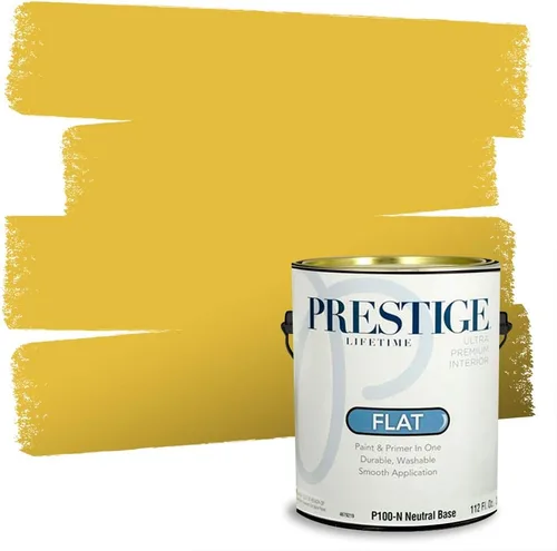 Miniatura 141 de PRESTIGE Pinturas Pintura Exterior e Imprimación En Uno, 1 Galón, Satinado, Pareja Comparable de Benjamin Moore* Amarillo* 320BM-PCM