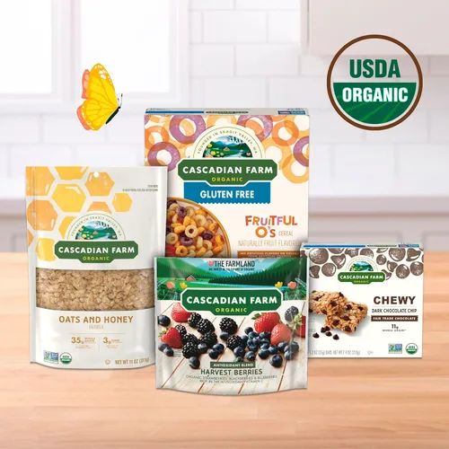 Miniatura 6 de Cascadian Farm Cereal de crujido de canela orgánico, cereal de grano entero, 9.2 oz