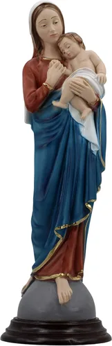 Miniatura 5 de THE FAITH GIFT SHOP Colección hecha a mano Virgen María y el Niño Jesús sobre el mundo (13")
