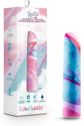 Miniatura 10 de Vibrador de arco iris Blush de 4 pulgadas de adicción limitada Psyche Power, 10 RumboTech potentes vibraciones ruborosas, sensación suave satinada