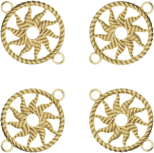Miniatura 8 de John Bead Beadwork Findings - Colgante dorado (3 unidades)