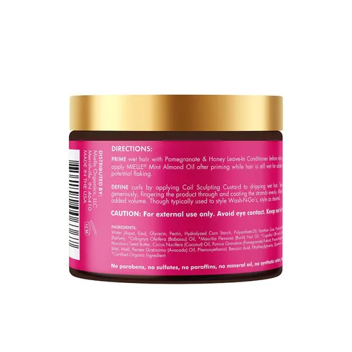 Miniatura 6 de Mielle Organics Crema para rizos de granada y miel - Crema capilar definitoria de rizos y bucles para cabello tipo 4 - Hidrata, controla