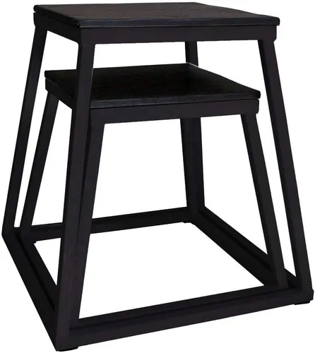 Miniatura 2 de Ader - Juego de caja de plataforma pliométrica de 12 pulgadas, 18 y 24 pulgadas, color negro
