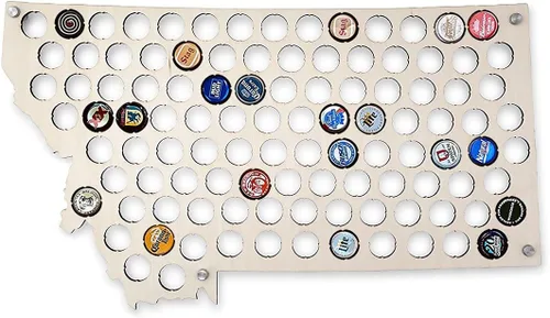 Miniatura 10 de Torched Mapa de tapa de cerveza de Virginia Occidental, soporte de tapa de cerveza de los Estados Unidos, decoración de pared, regalo para amantes