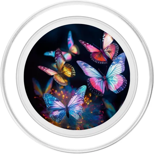 Miniatura 2 de PopSockets MagSafe PopGrip de mariposas azules de colores brillantes para iPhone