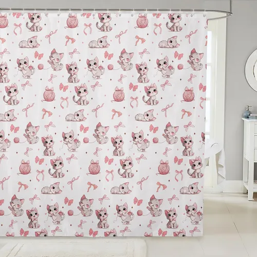 Miniatura 22 de Cortinas de ducha de vaquero occidental, cortinas de baño rústicas para niños, niñas y hombres, cortinas impermeables retro de estilo rústico con 12