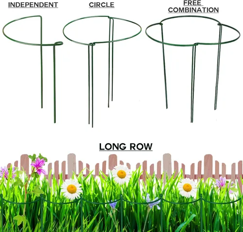 Miniatura 8 de LEOBRO Estacas de soporte para plantas, 4 estacas para plantas, soporte para plantas, jaulas y soportes de peonía, estacas de jardín, estacas