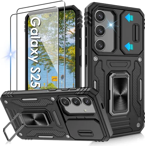 Miniatura 145 de Gritup para Samsung Galaxy S22 Funda con protectores de pantalla HD de 2 paquetes y cubierta deslizante para la cámara, protección contra caídas