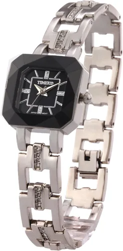 Miniatura 2 de TIME100 Reloj de pulsera para mujer, de cuarzo, con esfera verde, bisel con cristales en el movimiento, correa de pulsera con diamantes, resistente