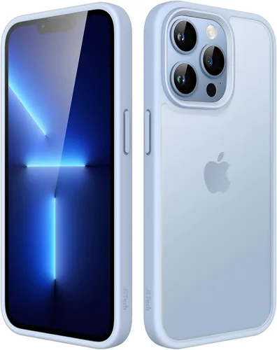 Miniatura 29 de JETech Funda mate para iPhone 13 de 6.1 pulgadas, a prueba de golpes, protección contra caídas de grado militar, cubierta trasera translúcida