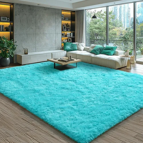 Miniatura 15 de EVOIONOS - Alfombra redonda gris para dormitorio, 5x5 pies; alfombras circulares suaves y esponjosas para sala de estar, alfombras de felpa peludas
