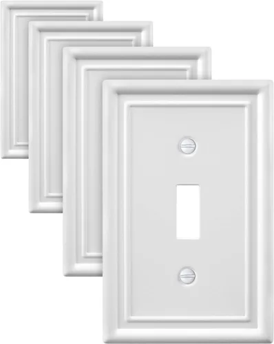 Miniatura 26 de Paquete de 2 placas decorativas de pared, placa de cubierta de toma de corriente eléctrica de níquel satinado para receptáculo, interruptor