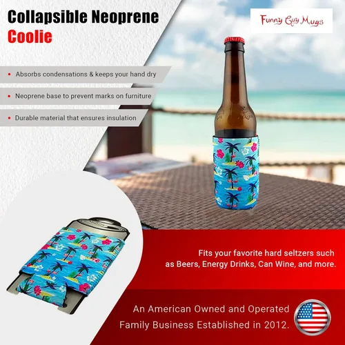 Miniatura 2 de Funny Guy Mugs Flamingo - Enfriador de bebidas plegable de neopreno