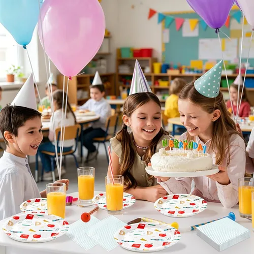 Miniatura 6 de 50 Pcs Back To School Plates and Napkins First Day of School Dinnerware Disposable Paper Tableware Party Decorations for Welcome Back to School