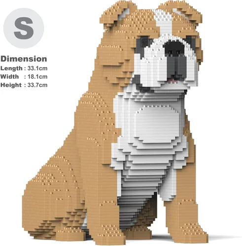 Miniatura 3 de JEKCA Bulldog inglés 4 en 1 paquete 01S-M04 Bloques de construcción de plástico para perros Edad 14 +