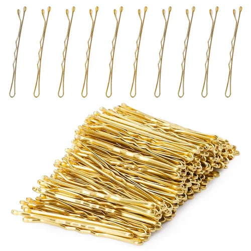 Miniatura 8 de Laicky Bobby Pins, 200 horquillas negras para el cabello con caja para mujeres, damas y niñas, pasador de pelo ondulado invisible, pasador