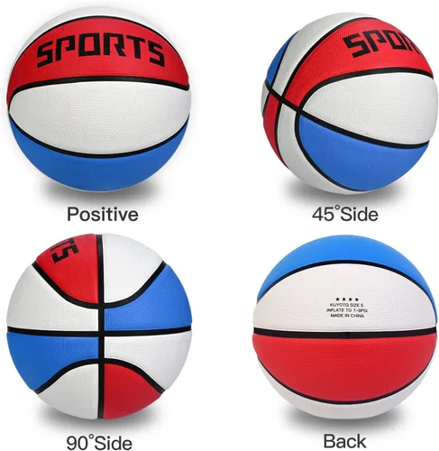Miniatura 6 de KUYOTQ - Baloncesto para niños, jóvenes y adultos, tamaño 3/4/5/6/7 (22/25.5/27.5/28.5/29.5"), baloncesto premium de goma o cuero sintético