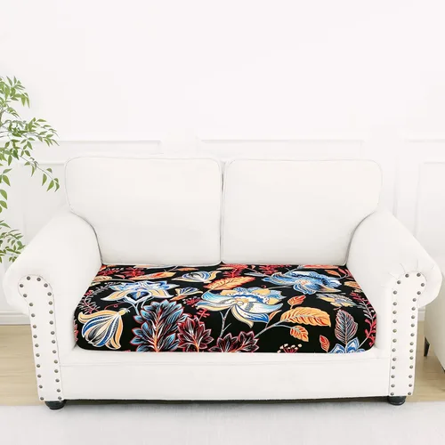 Miniatura 45 de Smiry Fundas de cojín de sofá estampadas, fundas elásticas suaves para sofá, fundas de sofá lavables antideslizantes, protector de muebles para Beige