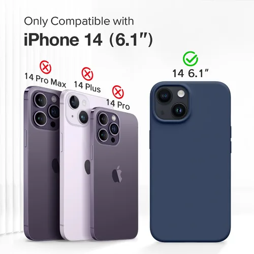 Miniatura 118 de GONEZ Funda de silicona para iPhone 15 Pro Max, compatible con Magsafe, protector de cámara + protector de pantalla, forro de microfibra suave