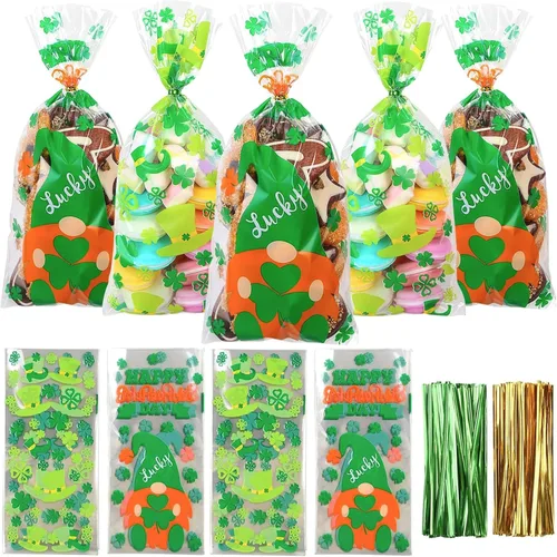 Miniatura 10 de DIYASY Paquete de 180 bolsas de celofán de Halloween, bolsa de plástico para dulces para niños, bolsas transparentes para aperitivos, recuerdos