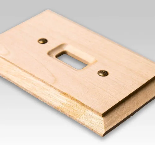 Miniatura 2 de Amerelle Baker Single Rocker Placa de pared de madera sin terminar