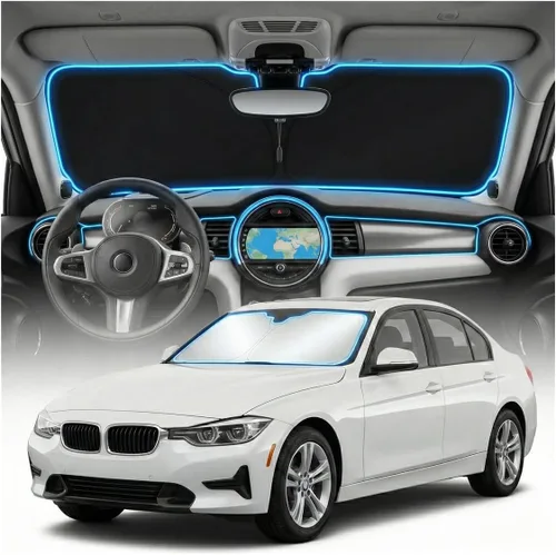 Miniatura 19 de Cubierta para parabrisas para BMW X1 E84 – Ajuste personalizado X1 E84 Accesorios 2016-2024 2025 Parasol plegable protección UV y escudo térmico