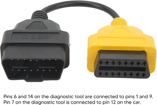Miniatura 4 de Qinlorgo Cable OBD2, instalación fácil de la prueba de diagnóstico del cable de extensión del ABS OBD2 para el escáner auto del ECU