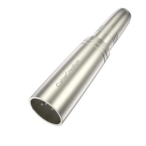 Miniatura 10 de CableCreation XLR 3 Pin hembra a 1/4" 0.250 in hembra socket adaptador de audio 1/4 pulgadas TRS a XLR, plata