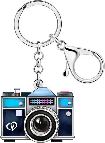 Miniatura 7 de Llavero de acrílico vintage de los años 80 y 90 para cámara, llavero para amantes de la fotografía, regalos para mujeres y niñas, llaves