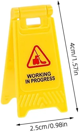 Miniatura 2 de Toddmomy Mini conos de tráfico y señales de precaución, juego educativo de seguridad vial de plástico para niños y niñas, juguetes cognitivos