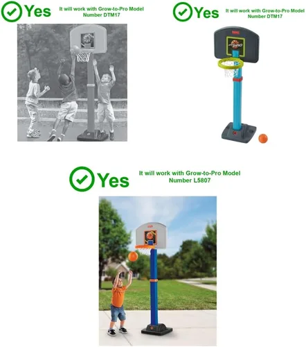 Miniatura 6 de Fisher-Price Pieza de repuesto para el aro de baloncesto Grow to Pro Grow-to-Pro L5807 y J5970 ~ Collar de bloqueo de repuesto ~ Naranja