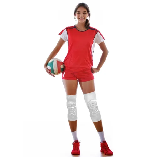 Miniatura 4 de Rodilleras de voleibol, transpirables, protección profesional, rodilleras acolchadas para hombres, mujeres, jóvenes, adultos, niñas, niños, Blanco