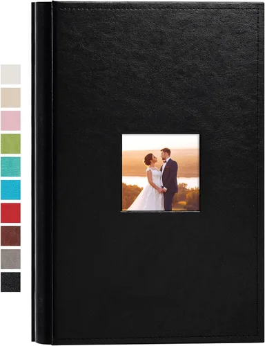 Miniatura 31 de potricher Álbum de fotos pequeño de 4 x 6 pulgadas, 200 fotos, cubierta de cuero, libro de fotos con 200 bolsillos horizontales para familia, boda