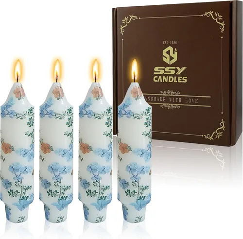 Miniatura 101 de Candelabros cortos de 5 pulgadas con velas cónicas verde oscuro, 4 piezas para cena, hogar, boda, fiesta, decoración