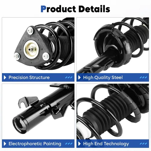 Miniatura 2 de Conjunto de puntales delanteros amortiguadores y enlaces de barras estabilizadoras compatibles con Mazda 3 2004-2009 (excluye MazdaSpeed), reemplaza