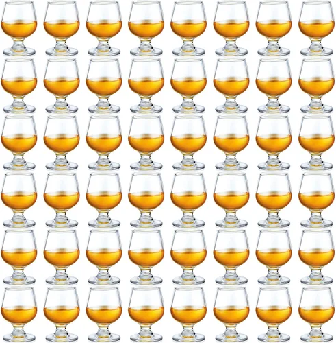 Miniatura 7 de Qunclay 24 Piezas Vasos de Chupito Lindos Copas Snifter de Coñac Pequeñas Copas Snifter de Brandy para Degustar Brandy Bebiendo Copas de Oporto