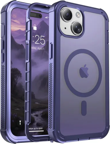 Miniatura 49 de jaroco - Funda magnética compatible con MagSafe para iPhone 11 de 6.1 pulgadas; protección de grado militar contra caídas, de doble capa