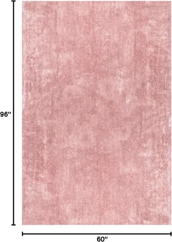 Miniatura 2 de nuLOOM Alfombra de Área de Felpa Acogedora de 5 x 8 pies, Lavable a Máquina, Antideslizante, Alfombra Shag Suave y Esponjosa para Sala de Estar, Rosa