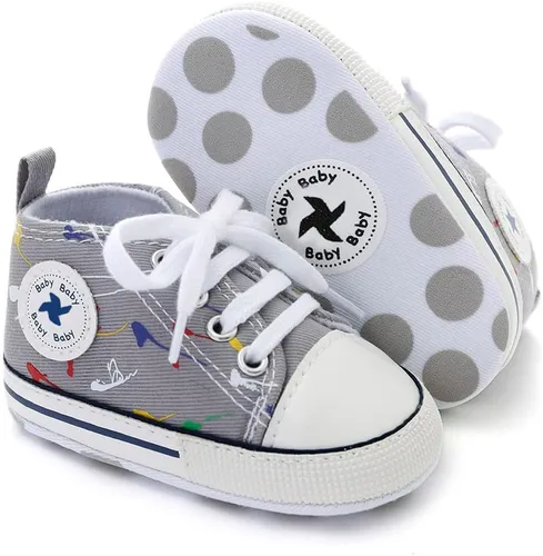 Miniatura 50 de Zapatos deportivos de lona de lona para bebés y niñas, suela antideslizante suave, suela antideslizante