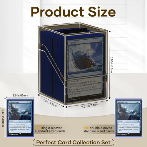 Miniatura 2 de Paquete de 6 Estuches para Mazos de Cartas, Cajas de Cartas Commander con 600 Fundas para Cartas y Divisores, Caja de Almacenamiento de Cartas
