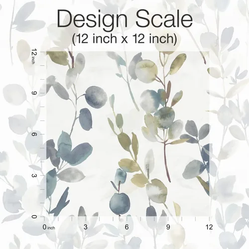 Miniatura 6 de York Wallcoverings Candice Olson PSW1431RL - Papel tapiz autoadhesivo de eucalipto azul marino