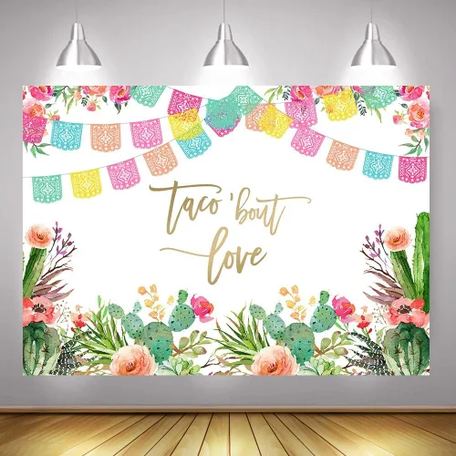 Miniatura 4 de Mocsicka Telón de fondo de amor con temática de fiesta mexicana, decoración de despedida de soltera, boda, compromiso, foto de fondo (7 x 5 pies