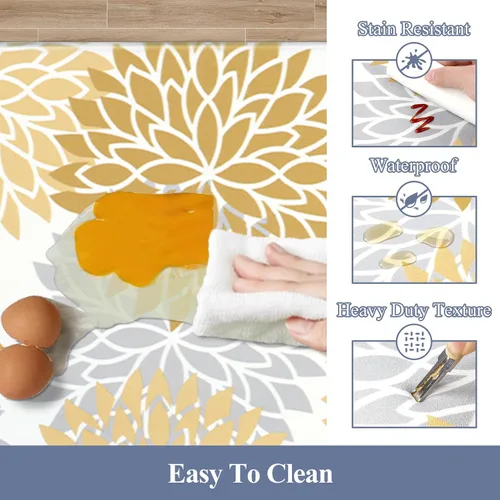 Miniatura 5 de HEBE Juego de 2 tapetes de cocina antifatiga, antideslizantes, acolchados e impermeables, cómodos para estar de pie para cocina, oficina en casa